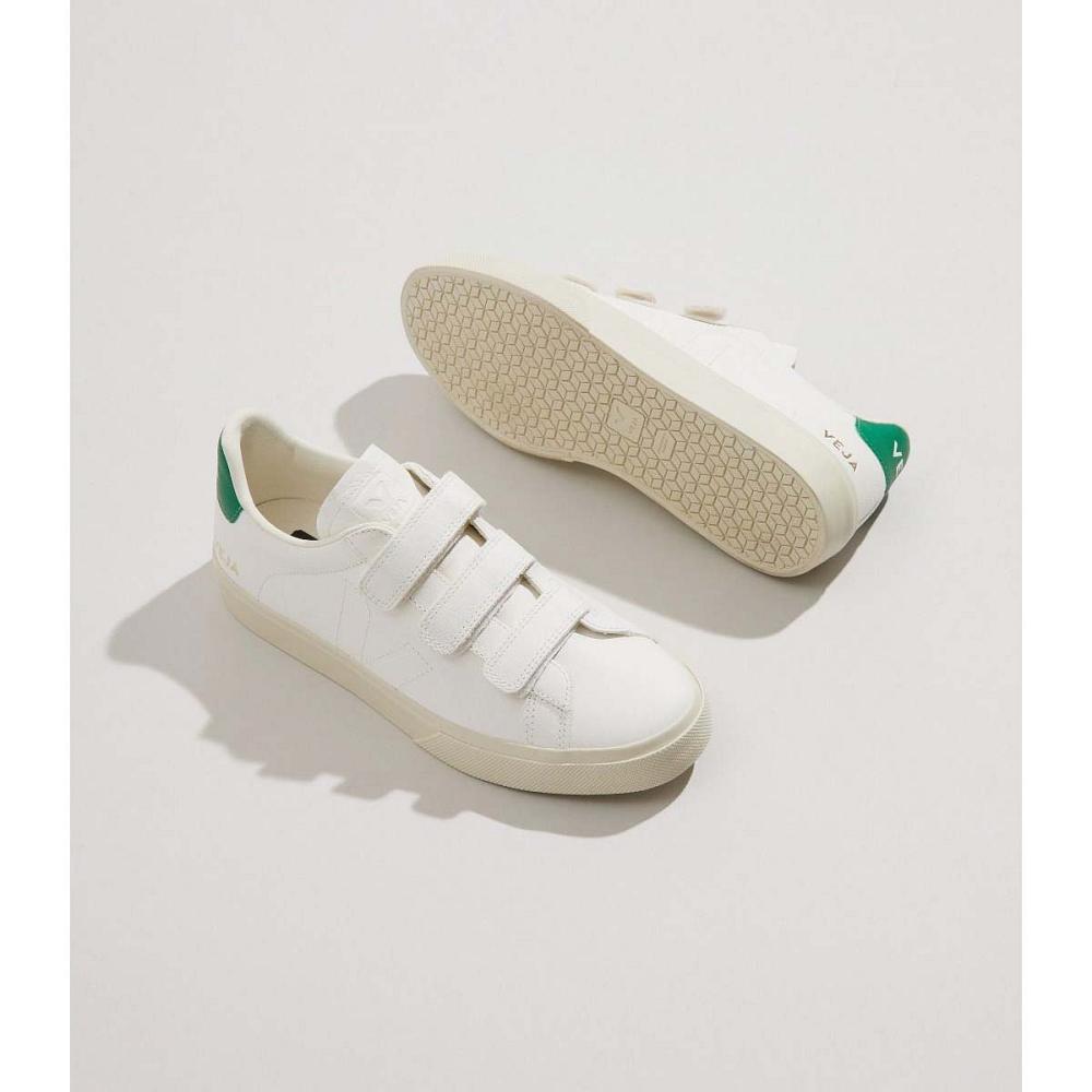 Men's Veja RECIFE CHROMEFREE Shoes White/Green | ZA 199CTV